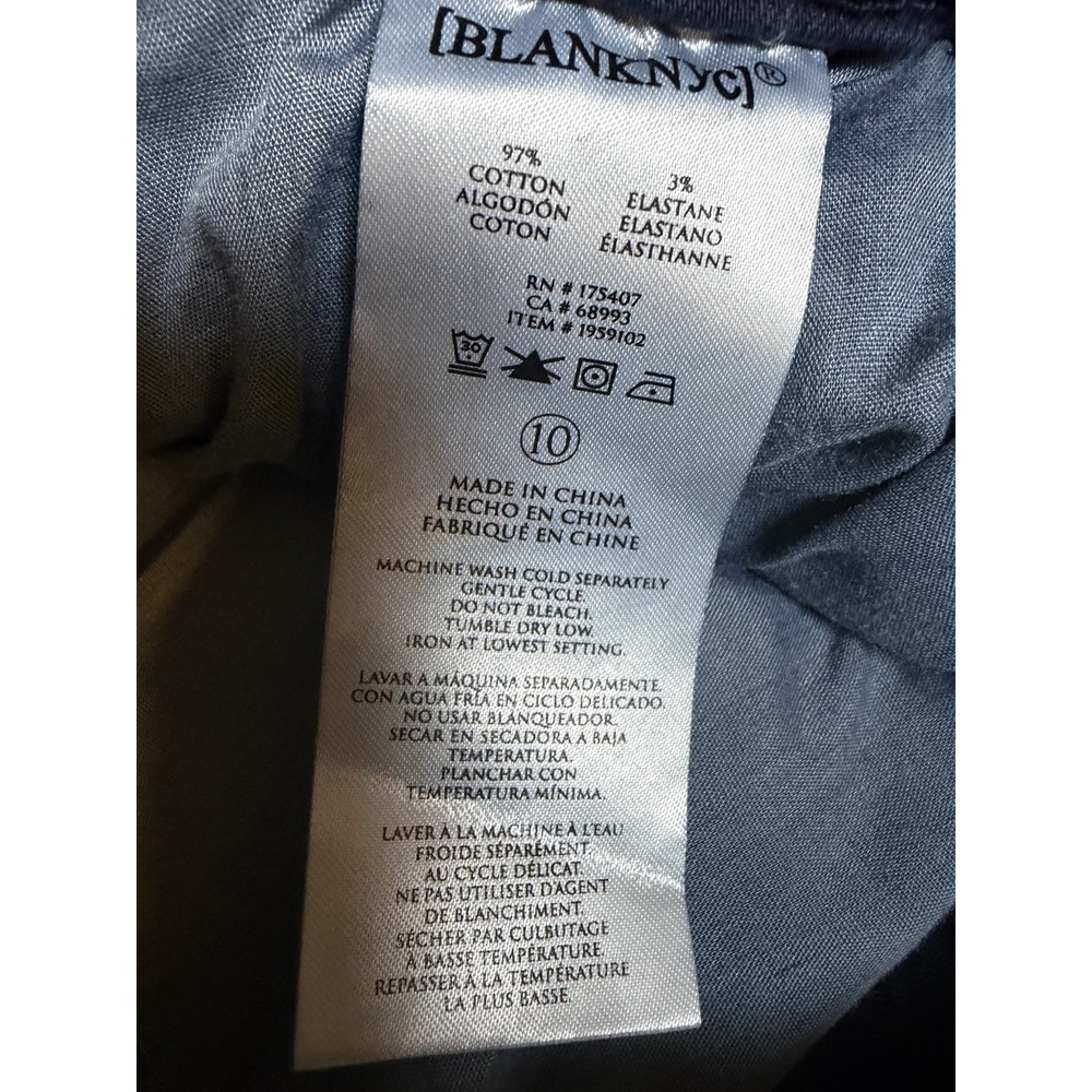 BLANK NYC High Rise Straight Leg Pant ~10/30~Dark Wash Blue Jeans 27" Inseam NWT - Picture 5 of 14
